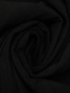 Black Polyester/Lycra Moleskin Stretch Suiting - Famous Dress Designer - 44W