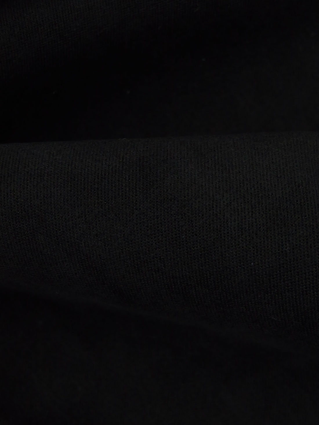 Black Polyester/Lycra Moleskin Stretch Suiting - Famous Dress Designer - 44W