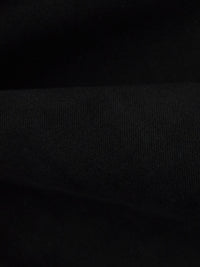 Black Polyester/Lycra Moleskin Stretch Suiting - Famous Dress Designer - 44W