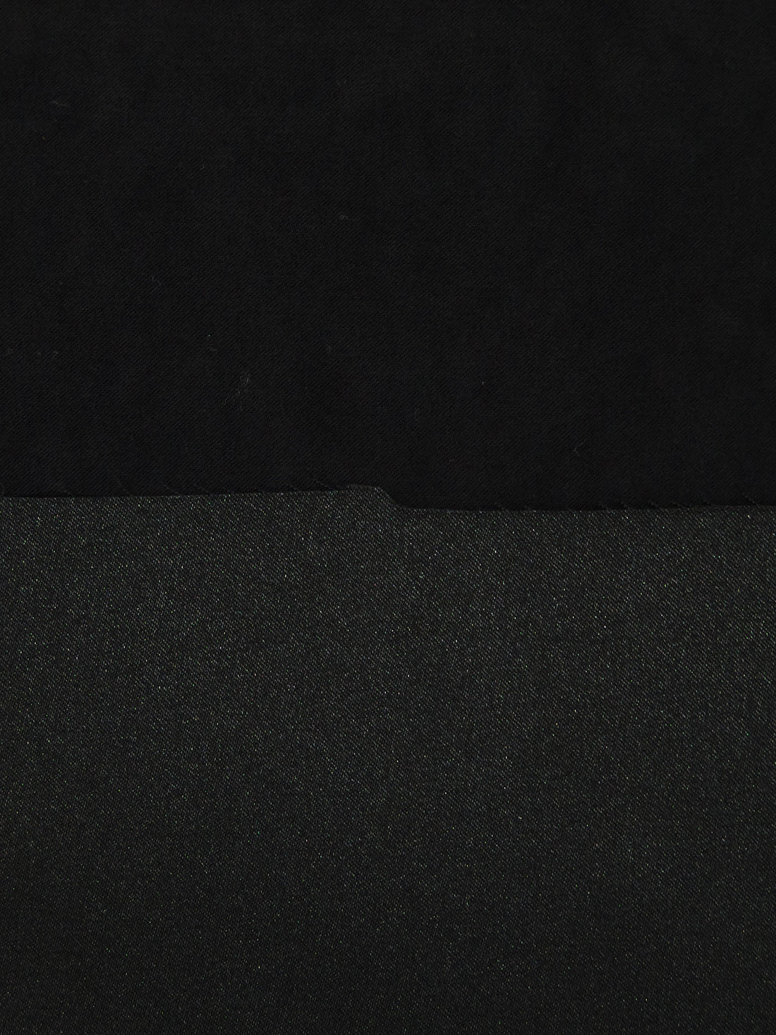 Black Polyester/Lycra Moleskin Stretch Suiting - Famous Dress Designer - 44W