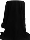 Black Polyester/Lycra Moleskin Stretch Suiting - Famous Dress Designer - 44W