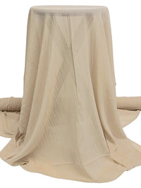 Sandy Beige 100% Silk Chiffon - NY Designer - 41W