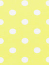 Canary Yellow/White Cotton/Lycra Polka Dot Print Jersey Knit 60W