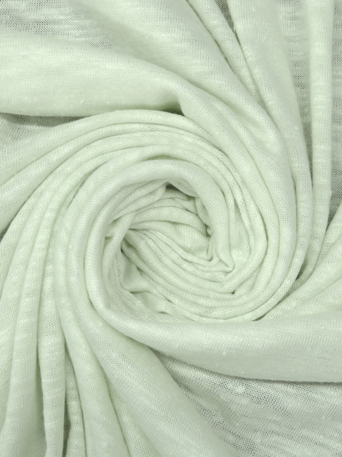 Pale Mint Cotton/Rayon Slubbed Sweater Jersey Knit 38W