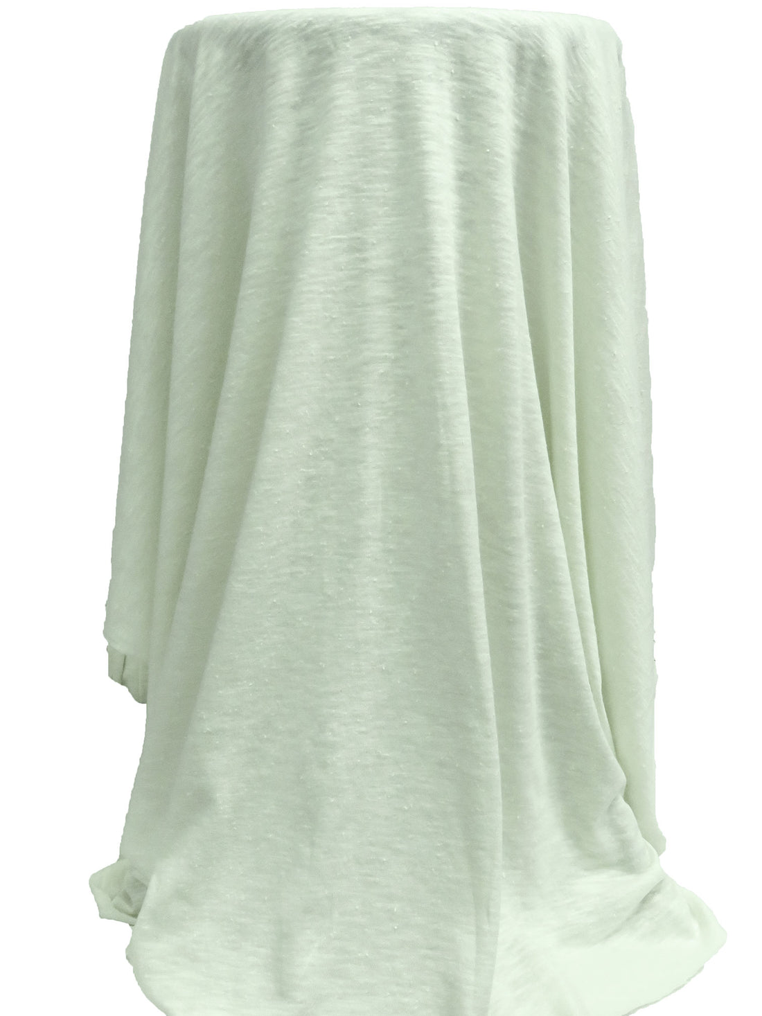 Pale Mint Cotton/Rayon Slubbed Sweater Jersey Knit 38W