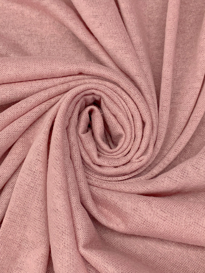 Warm Dusty Rose 100% Polyester Light Weight Sweater Knit 53W