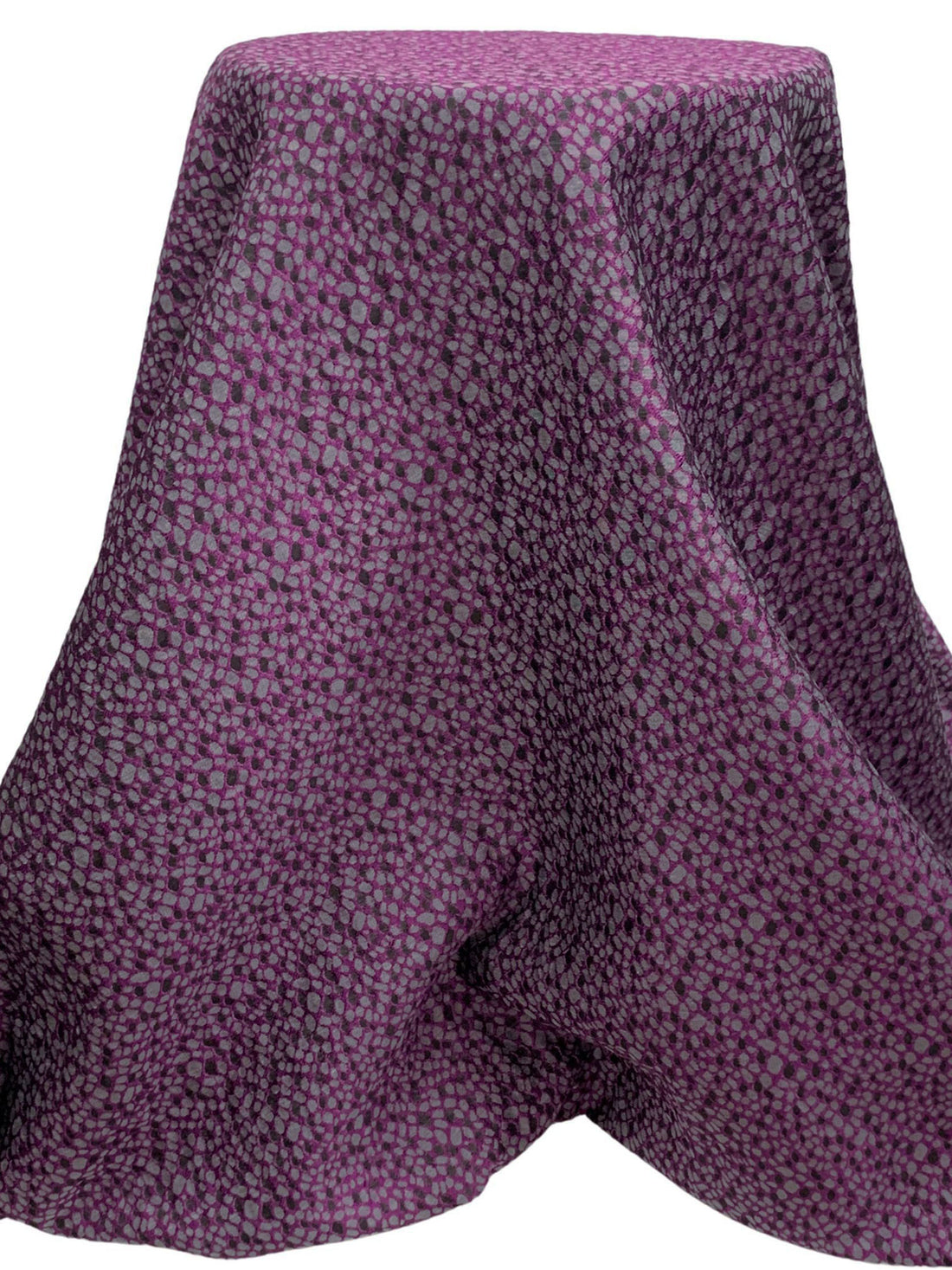 Byzantium/Black/Soft Slate Polyester/Rayon Textured Pebble Weave Jacquard - NY Designer - 56W