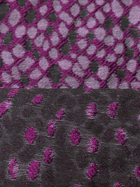 Byzantium/Black/Soft Slate Polyester/Rayon Textured Pebble Weave Jacquard - NY Designer - 56W
