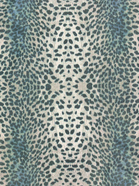 White Chocolate/Dark Lapis/Black 100% Polyester Blurred Animal Print Taffeta - NY Designer - 59W