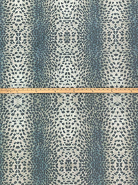 White Chocolate/Dark Lapis/Black 100% Polyester Blurred Animal Print Taffeta - NY Designer - 59W