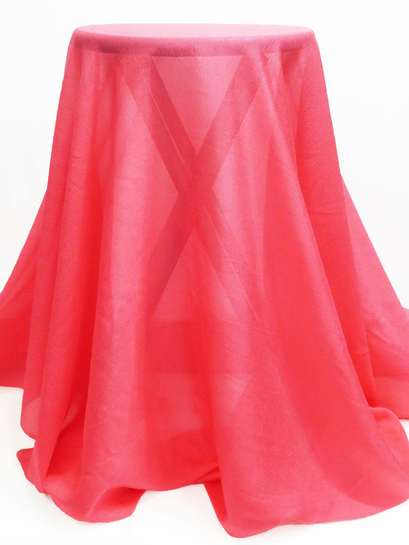 Alpine Pink 100% Silk Gauzy Chiffon 55W