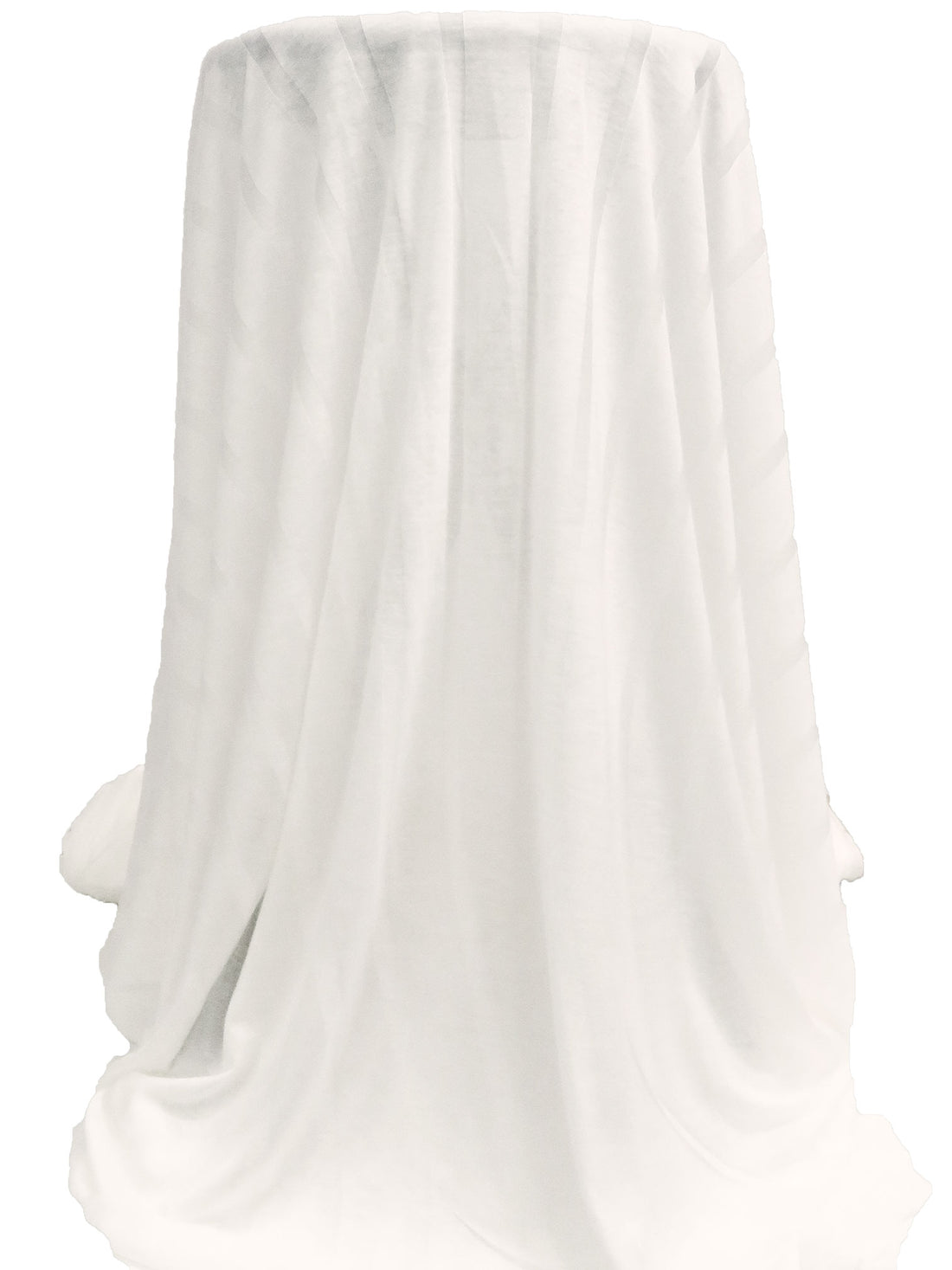 Warm White 100% Rayon Vertical Stripe Weave Tissue Jersey Knit 50W