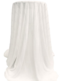 Warm White 100% Rayon Vertical Stripe Weave Tissue Jersey Knit 50W