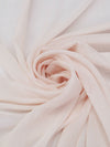 Pale Blush Pink 100% Silk Crepe Chiffon 53W