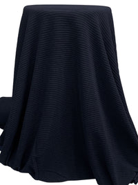 Dark Navy Polyester/Lycra Ottoman Double Knit - Famous Dress Designer - 54W