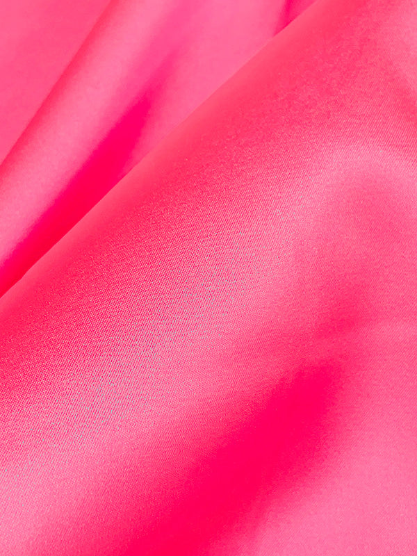 Bright Paradise Pink Silk/Lycra Stretch Charmeuse - NY Designer - 39W