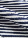 Dark Sapphire/White Cotton/Polyester Horizontal Stripe Weave Jersey Knit 60W