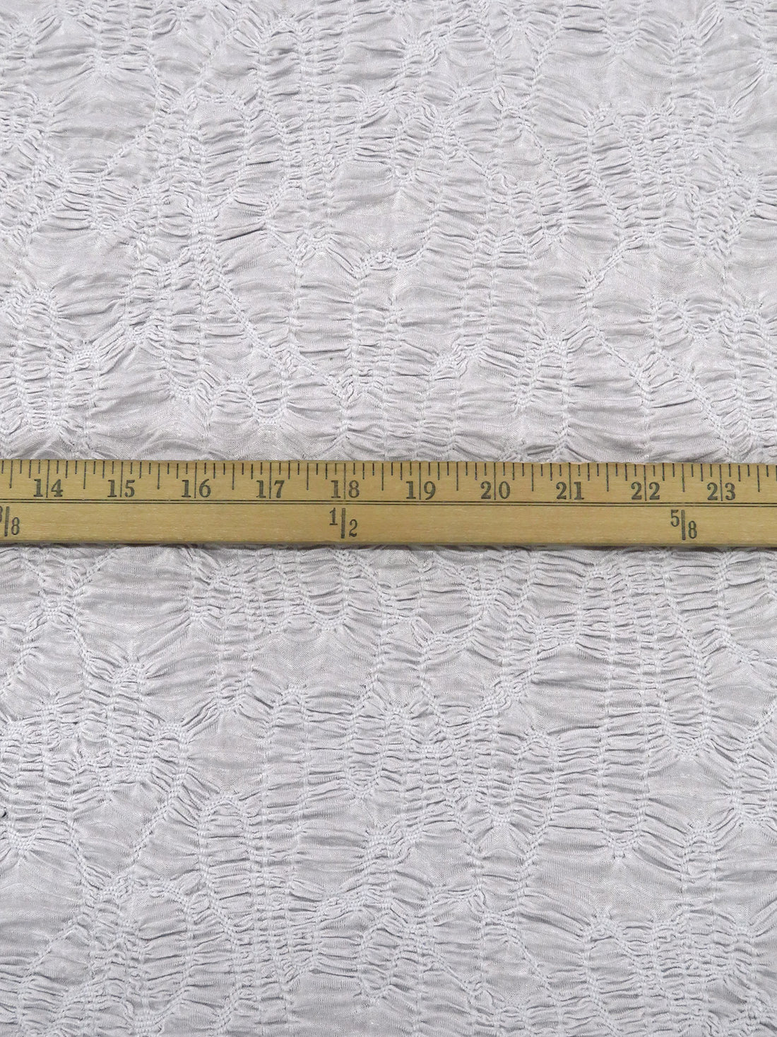 Pastel Lavender Gray Polyester/Lycra Abstract Puckered Weave Knit - NY Designer - 56W