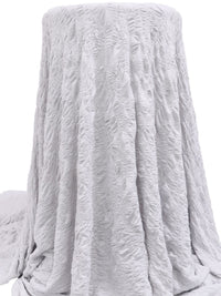 Pastel Lavender Gray Polyester/Lycra Abstract Puckered Weave Knit - NY Designer - 56W