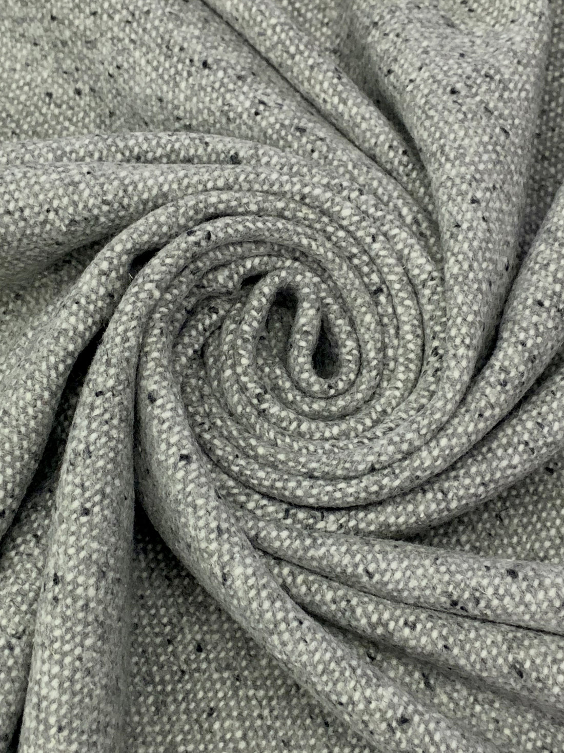 Dark Silver/Multi Wool/Polyester Tweed Coating 57W