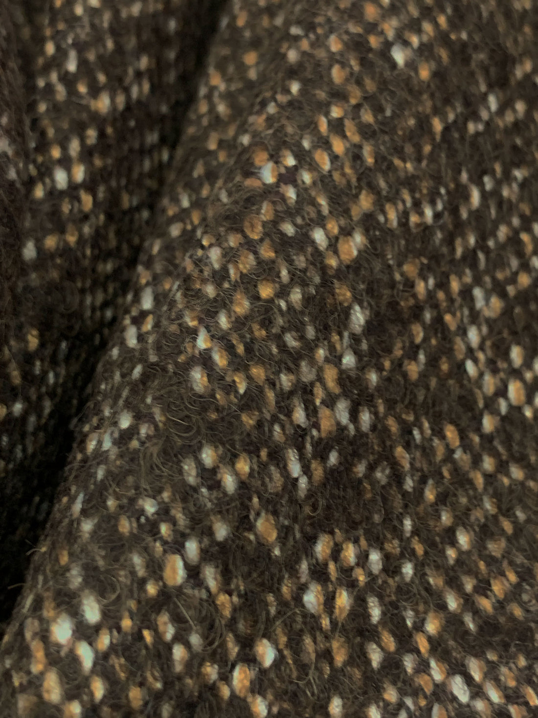 Truffle Brown/Multi Wool/Polyester Tweed Coating 58W