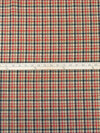 Vermilion/Black/Deep Jungle Green/Multi Wool/Nylon Plaid Weave Double-Faced Coating 58W