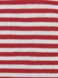 Crimson/White Cotton/Polyester Yarn-Dyed Horizontal Stripe Jersey Knit 56W