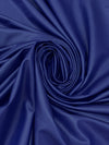 Dark Cornflower Blue Polyester/Lycra Faux Leather-Look Knit - NY Designer - 60W