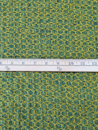 Deep Jungle Green/Old Gold Honeycomb Puckered Knit 60W