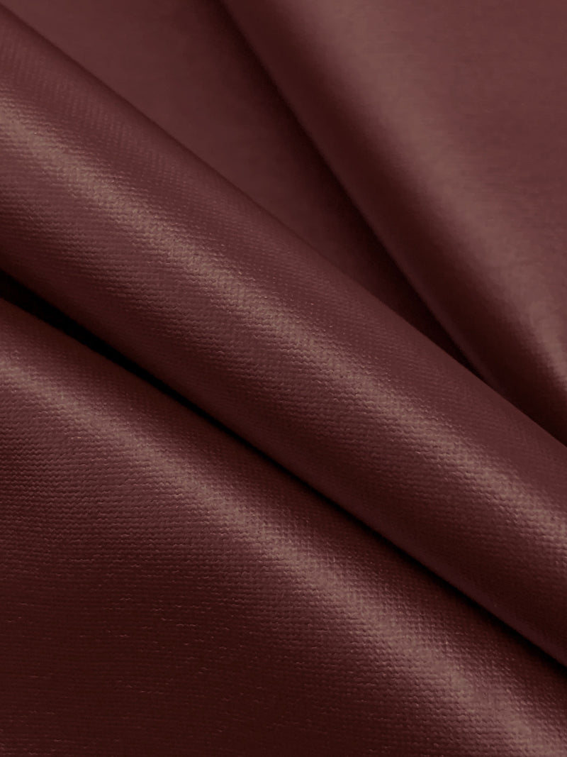 Royal Maroon Polyester/Lycra Faux Leather-Look Knit - NY Designer - 58W