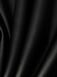 Obsidian Black Polyester/Lycra Faux Leather-Look Knit - NY Designer - 60W