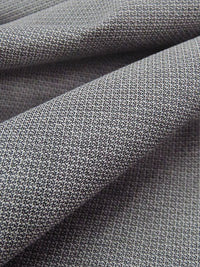 Pewter Gray/Off-White Polyester/Rayon Suiting - NY Designer - 60W