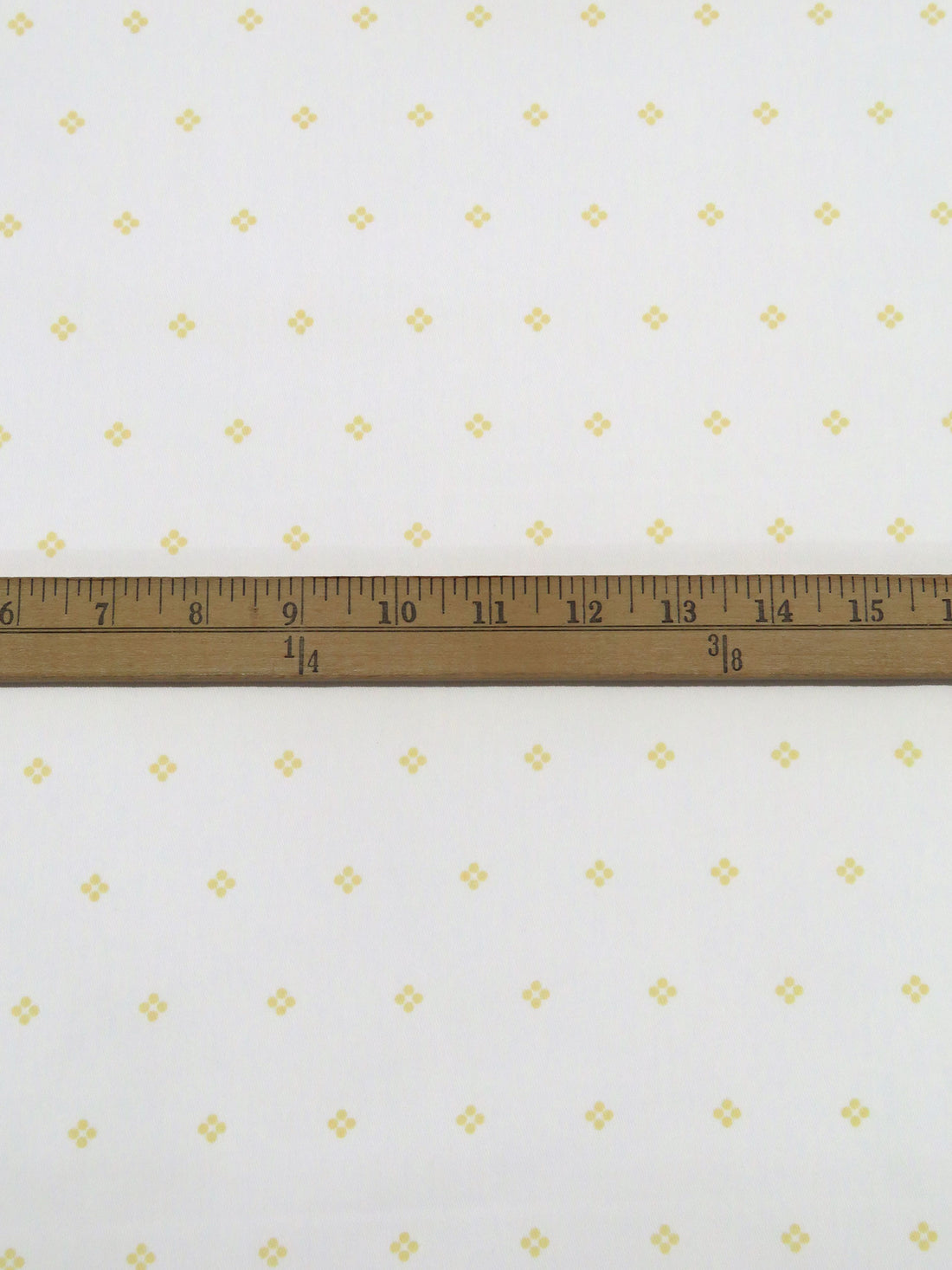 Off-White/Old Yellow 100% Cotton Geometric Dot Print Twill 54W