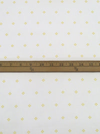 Off-White/Old Yellow 100% Cotton Geometric Dot Print Twill 54W