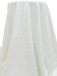 Off-White/Old Yellow 100% Cotton Geometric Dot Print Twill 54W