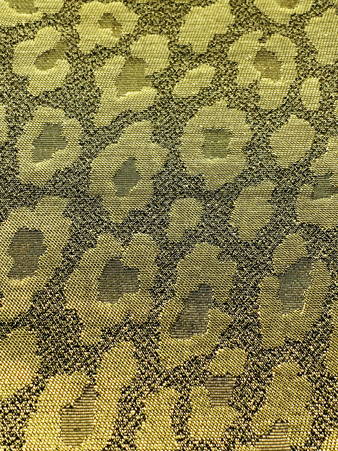 Gold/Black Polyester/Metallic Animal Jacquard Woven 61W