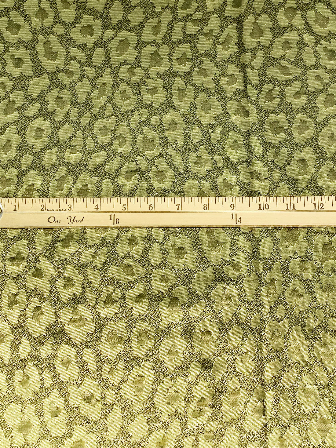 Gold/Black Polyester/Metallic Animal Jacquard Woven 61W