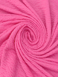 French Pink Polyester/Lycra Puckered Knit 55W