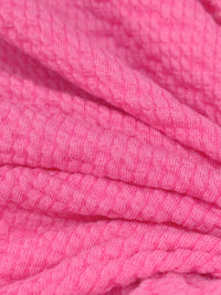 French Pink Polyester/Lycra Puckered Knit 55W