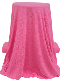 French Pink Polyester/Lycra Puckered Knit 55W