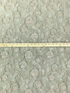 Laurel Green/Gold Polyester/Metallic Floral Jacquard Woven 56W