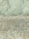 Laurel Green/Gold Polyester/Metallic Floral Jacquard Woven 56W