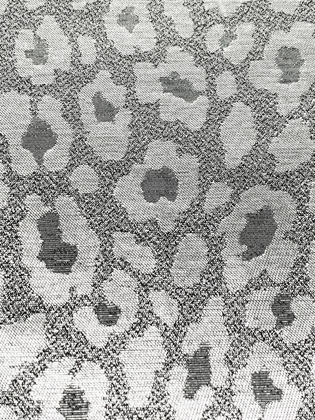 Silver/Black Polyester/Metallic Animal Jacquard Woven 61W