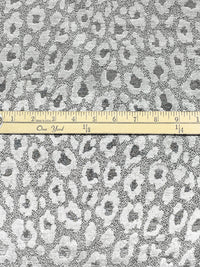 Silver/Black Polyester/Metallic Animal Jacquard Woven 61W