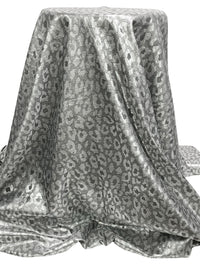 Silver/Black Polyester/Metallic Animal Jacquard Woven 61W