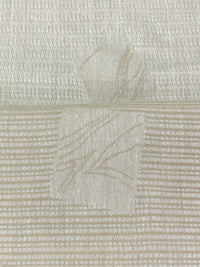 Oat/Off-White 100% Cotton Tropical Palm Weave Jacquard Shirting - NY Designer - 53W