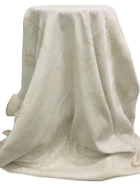 Oat/Off-White 100% Cotton Tropical Palm Weave Jacquard Shirting - NY Designer - 53W