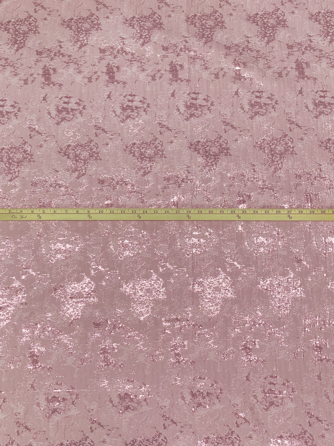 Dusty Pink/Silver Polyester/Metallic Abstract Jacquard Woven 54W