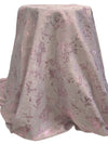 Dusty Pink/Silver Polyester/Metallic Abstract Jacquard Woven 54W