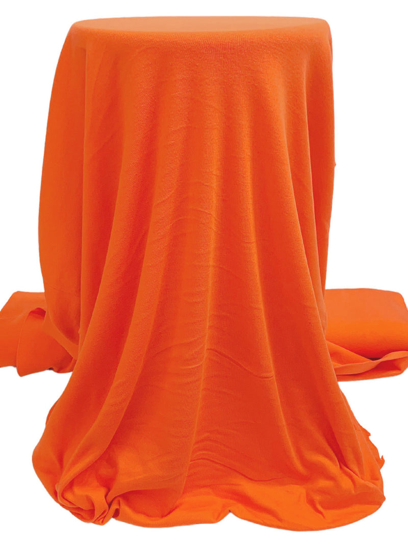 Flame Orange Cotton/Polyester Tubular Fine Rib Knit 31W